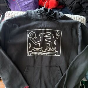 Keith Haring DJ dog Hoodie